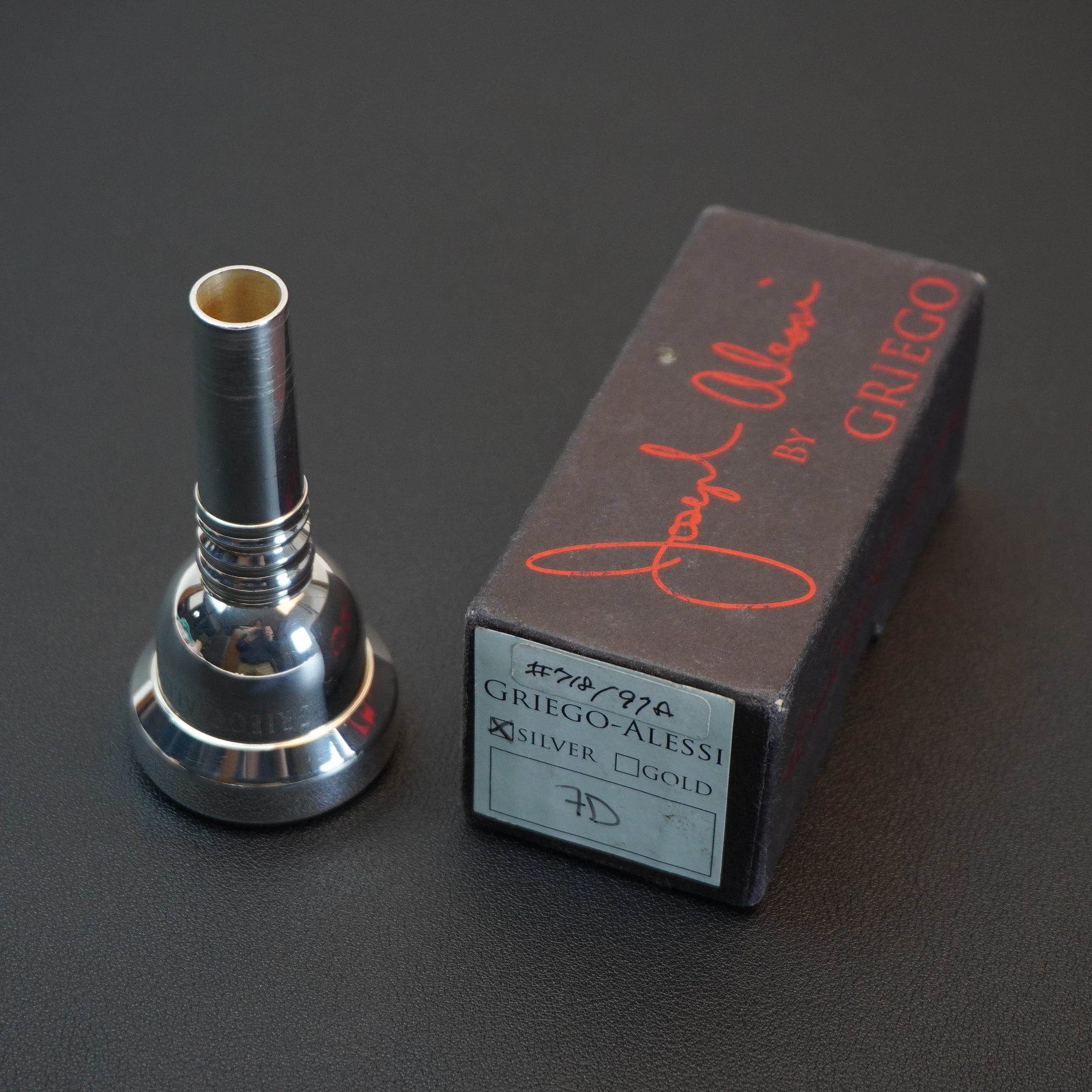 中古品】GRIEGO ALESSI 7D SP テナートロンボーン用マウスピース（太管