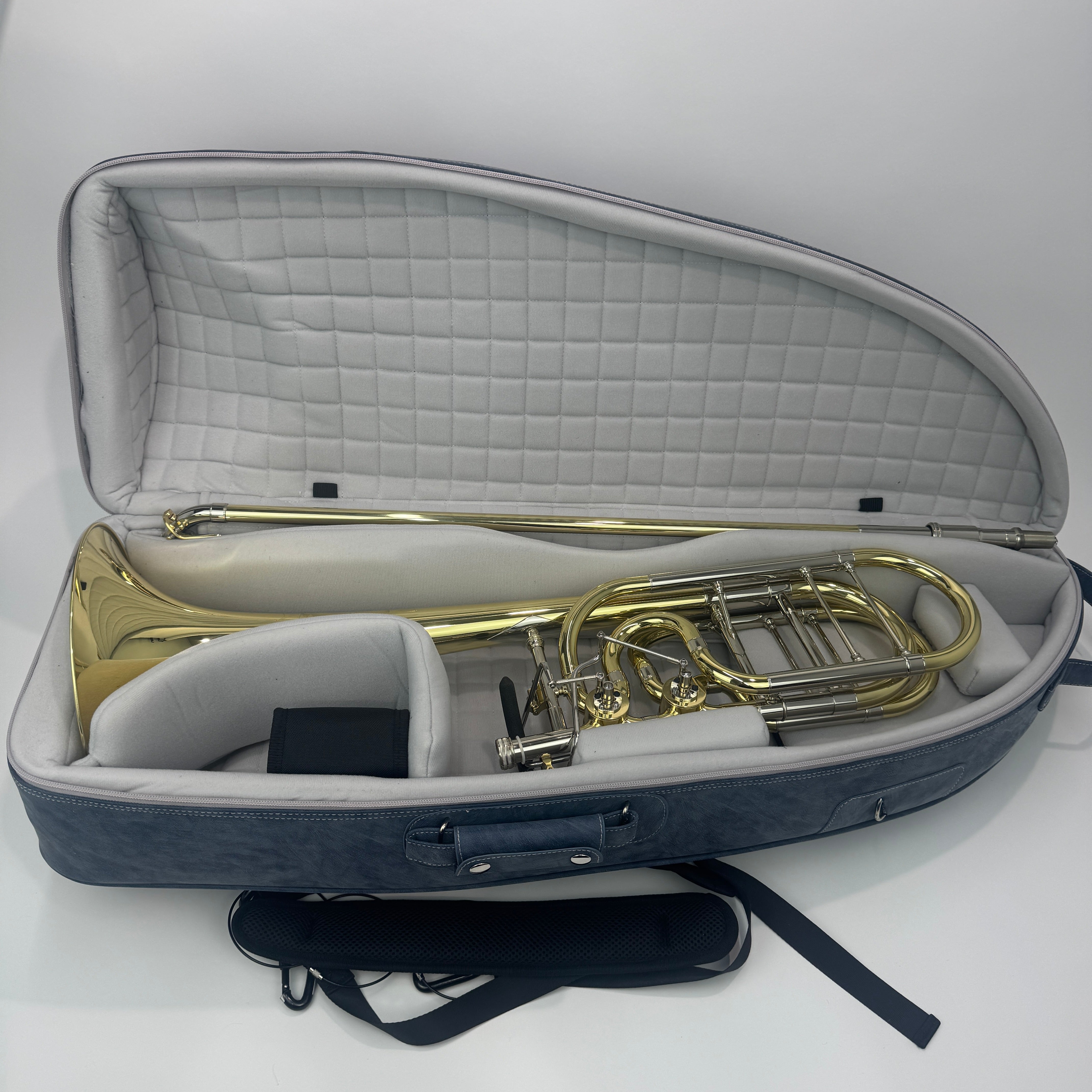 トロンボーンケース LowBrassCenter オリジナル テナーバス LowBrassCenterオリジナル バストロンボーンケース ブルー